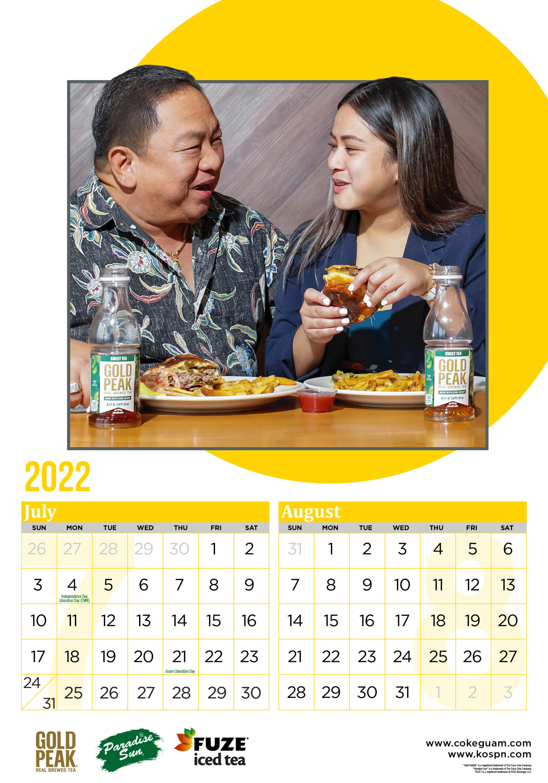 5-21090 Coke Calendar 2022_Jul-Aug